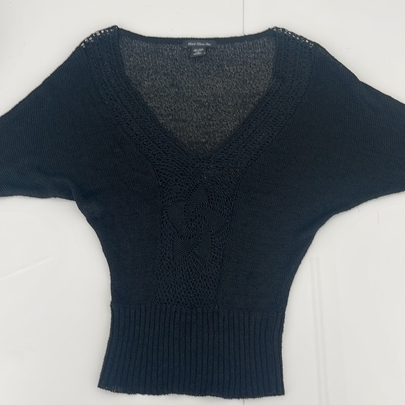 Beautiful Black Datenight Knit Sweater Top - Picture 3 of 11